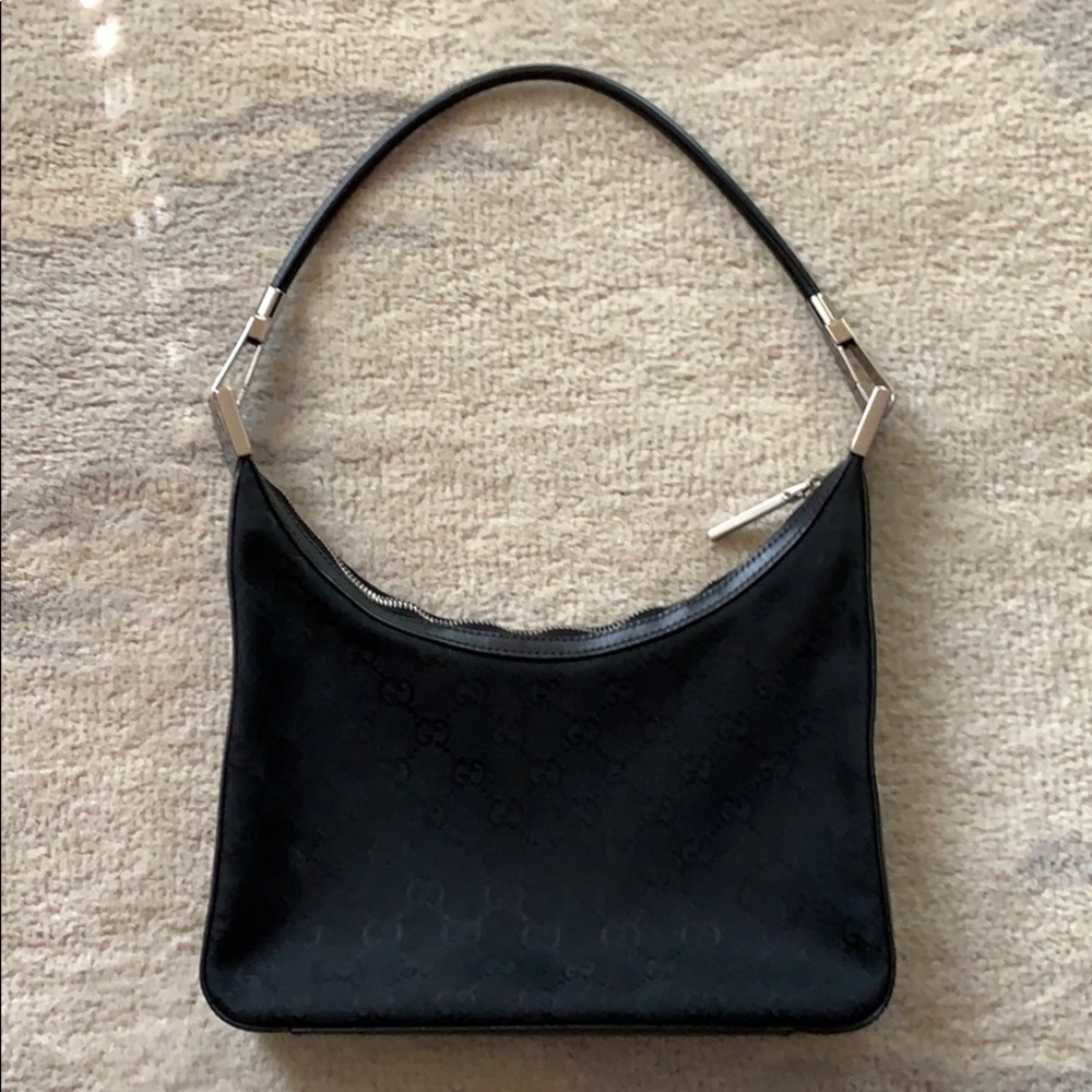 Vintage Gucci black shoulder bag